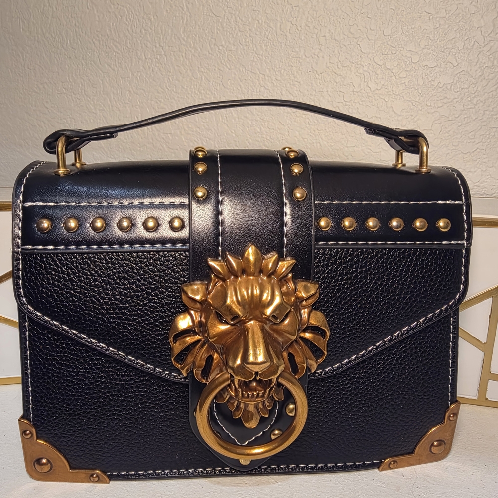 Black Mini Satchel w/ Gold Hardware